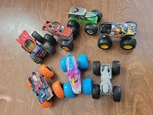 Monster Jam Trucks Lot Grave digger Superman Hot Wheels Etc... - Picture 1 of 10