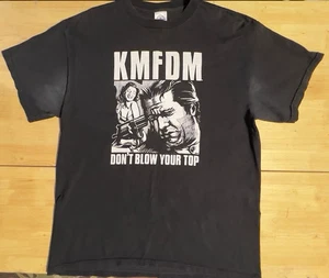 Vintage 90's KMFDM Don't Blow Your Top T Shirt Size Large Distressed USA 🔥 - Bild 1 von 19