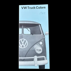 ORIGINAL CAR DEALERSHIP BROCHURE VINTAGE 60'S VOLKSWAGEN TRUCK COLOR CHART AD - Picture 1 of 5