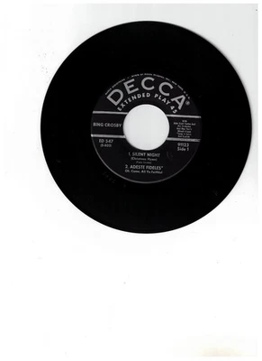 Bing Crosby CHRISTMAS EP (DECCA ED-547) Slient Night/Adeste/White Christmas VG+ - Image 1 of 2