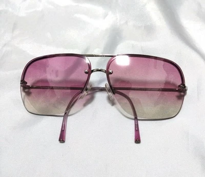 Chanel 4012 C124/58 Metal Frame Sunglasses Silver Pink Gradient Lens 62mm Italy - Image 1 of 4