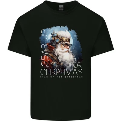 Gear Up Christmas Steampunk Santa Xmas Kids T-Shirt Childrens - Image 1 of 2