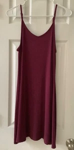 Mossimo Women’s Sleeveless Rib Knit Mini Dress Maroon Size XS - Picture 1 of 8