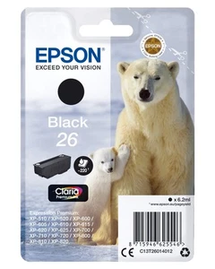 Epson 26 Polar Bear Black Genuine, Claria Premium Ink Cartridge Black Standard C - Afbeelding 1 van 4