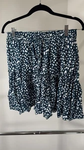 Ally Women's Tiered Skirt with White Polka Dot Pattern - Picture 1 of 3