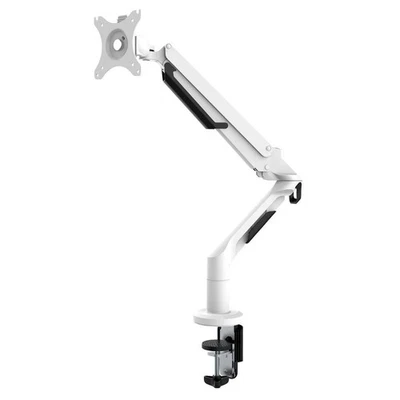 Single Monitor Arm DH26, Adjustable, 12kg Load Capacity, 17-36" Screens - White - Image 1 of 4