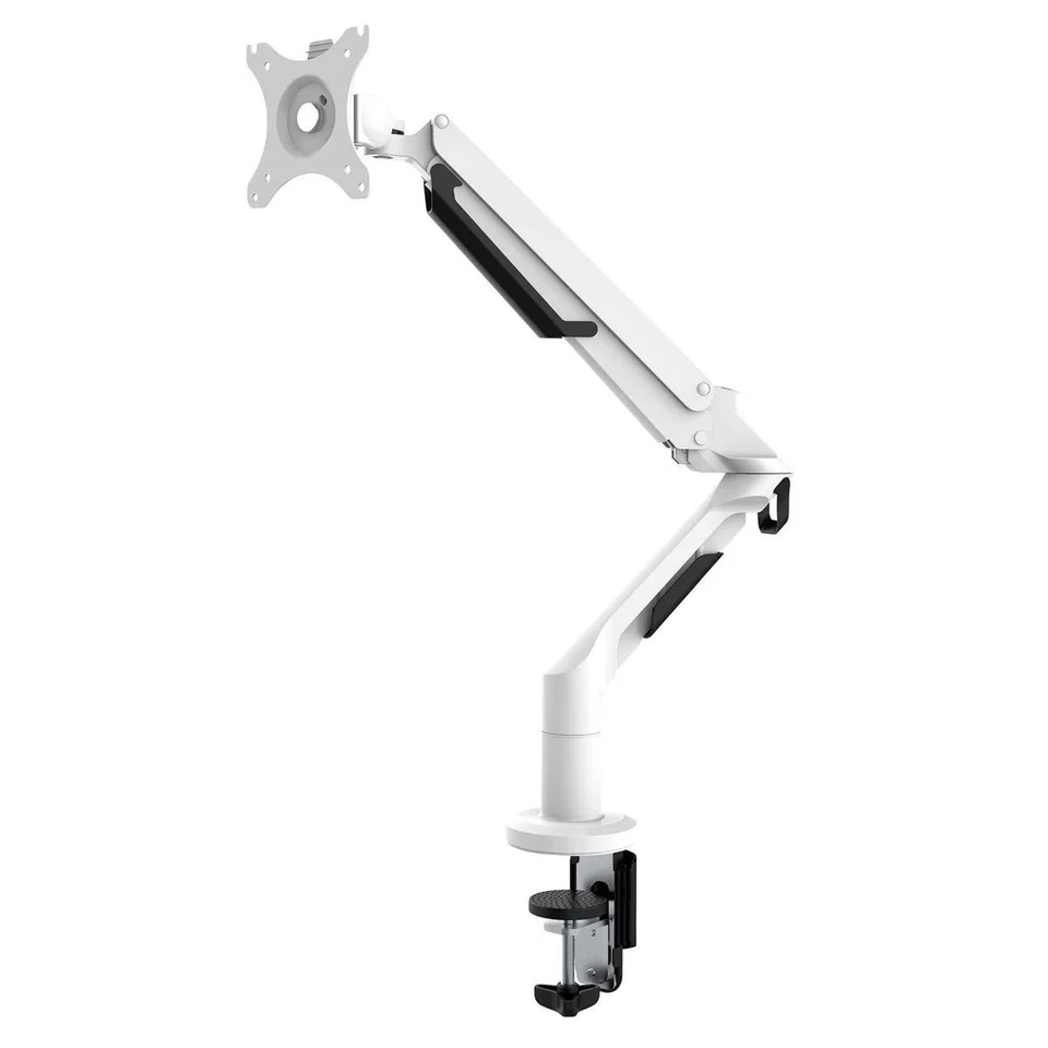 Single Monitor Arm DH26, Adjustable, 12kg Load Capacity, 17-36" Screens - White - Image 1 of 4