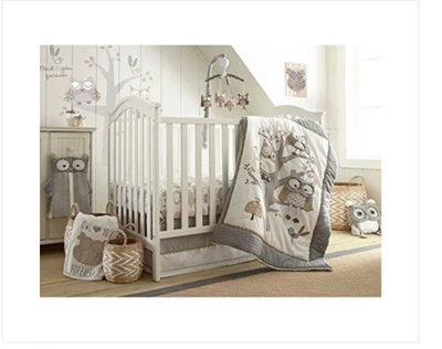 Levtex Baby Night Owl 5 piezas Juego de cama, cuna - gris Foto 1 de 4