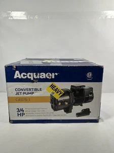 Bomba de chorro de pozo poco profundo/profundo Acquaer 3/4 HP, bomba convertible de hierro fundido - Imagen 1 de 6