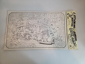 Vintage 11”x17” Ausmalbilder Cartoon Cruzer 2er Pack Colorado Custom Inc - Bild 1 von 3