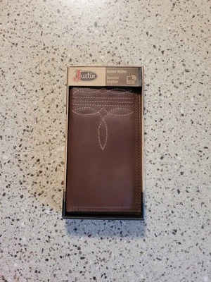 Justin Boots Mens Rodeo Genuine Leather Wallet Boot Stitch Detail Cowboy Western - Image 1 of 4