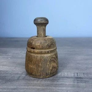 Vintage Wooden Butter Or Cookie Mold Grape Press Stamp Single Pat Size - Picture 1 of 6