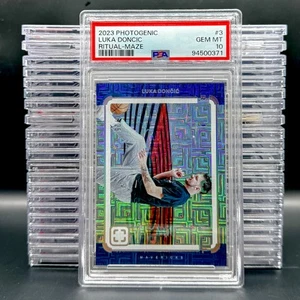 2023-24 Panini Photogenic #3 Luka Doncic Ritual Maze PSA 10 #/25 - Picture 1 of 2