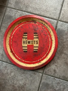 HEWITTS round tin tray Rare - Picture 1 of 6