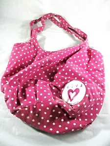 Diva shoulder beach/casual Bag Hook and loop fasteners Calico Bag Pink and White - Picture 1 of 4