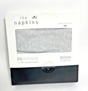 The Napkins TNF-40.20.SG Deluxe 40 x 40 Caja 20 + 1 Gris Plateado Floral Uso Único - Imagen 1 de 6