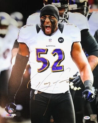 Ray Lewis autographed signed 16x20 photo NFL Baltimore Ravens PSA COA Super Bowl - Image 1 of 2
