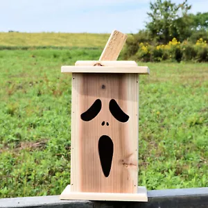 Halloween Jack-O-Lantern - Red Cedar - Flickering LED Tea Light w/ Timer - 1A-1 - Picture 1 of 4