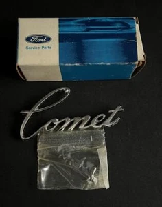 FORD MERCURY COMET CHROME MOTOR CAR CLUB VINTAGE BADGE EMBLEM NOS INSIGNIA BOXED - Picture 1 of 10