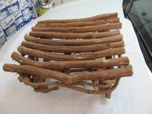 Log Foot Stool / Bench Hand Made 19"X17"X9" Rare Vintage Collectible - Picture 1 of 9