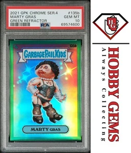 MARTY GRAS PSA 10 2021 Topps Chrome Green Refractor 93/299 135b GPK - Picture 1 of 2