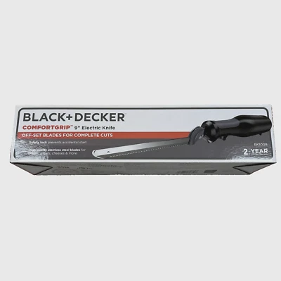 Cuchillo eléctrico Black & Decker Comfort-Grip hoja de 9", comida o artesanía, EK500B Foto 1 de 4