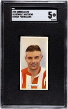 1935 STANLEY MATTHEWS Carreras Limited Famous Footballers Card #15 SGC 5 EX
