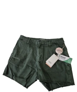 Carve Designs Damenshorts 6 grün Sausalito Org Baumwolle/Tencel roher Saum NEU - Bild 1 von 10