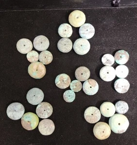 Lot Of 5 Turquoise Stone Beads Good Luck Fortune NEW jewelry making 1.5-2 cm - Bild 1 von 7
