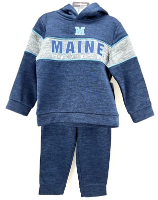 NEW Maine Black Bears UMO Colosseum Blue Hoodie Sweatshirt Pants Set Toddler 3T - Image 1 of 4