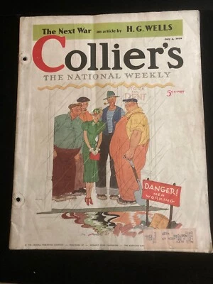 COLLIER'S National Weekly July 4, 1936  H. G. WELLS "THE NEXT WAR" - Image 1 of 4