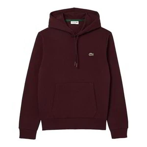 Lacoste klassische Passform Overhead Hoodie Bordeaux - Bild 1 von 6