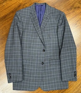 Ted Baker Endurance “JAY” Gray Plaid Sport Coat Jacket, Size 44L - Picture 1 of 10