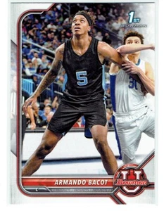 2021-22 Bowman University #71 Armando Bacot Tar Heels - Picture 1 of 2