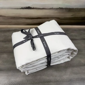 west elm Cotton Hemp Sheet Set Queen Natural White 4-piece Flaw Read NWOT OB - Picture 1 of 6