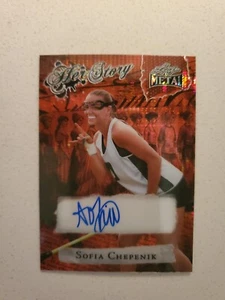 Sofia Chepenik 2024 Leaf Metal Women Her Story Autograph SSP 3/3 Orange - Picture 1 of 3