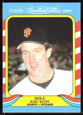 1987 Fleer Limited Edition Mike Krukow #24 San Francisco Giants Baseball Card - Image 1 of 2
