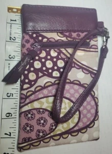 Thirty One Pinch Top Eyeglass Phone Case Wristlet Purple Paisley Great Condition - Picture 1 of 6