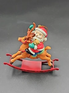 Matrix Collections Ornament Santa w/Rocking Reindeer In Original-A1122F - Picture 1 of 11