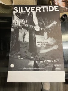 RARE! 17x11aprx SILVERTIDE Promo POSTER LP record music tour dvd - Picture 1 of 3