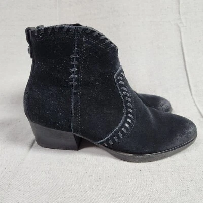 Botas Bussola Alameda Abigail para mujer 7 negras seda gamuza cuero cremallera al tobillo Foto 1 de 4