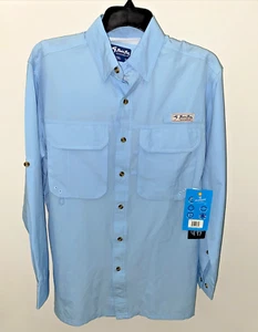 Bimini Bay Fishing Shirt Mens Small Outfitters LTD Button Up Blue Long Sleeve - Picture 1 of 9
