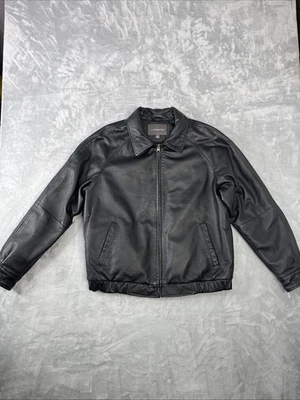 Croft & Barrow men's black leather jacket Size Medium - Image 1 of 4