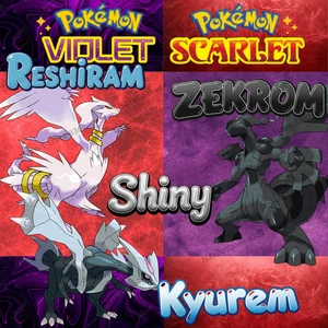 🌟RESHIRAM + KYUREM + ZEKROM SHINY 6IV🌟 🔥POKEMON SCARLET & VIOLET - Picture 1 of 1