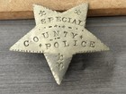 Antique Lawman Star Badge, Special County Police 5 pt Star Badge, Post Civil War