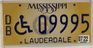 TRIPLE DIGIT 9 DB 999 license plate repeating Q999 Wheelchair MS 9995 - Picture 1 of 7