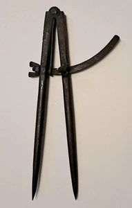 Wing Dividers Antique Blacksmith Hand Forged Iron 12" Calipers Wheelwright - Picture 1 of 11