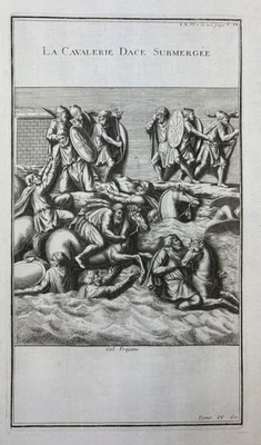  Kupferstich, Bernard de Montfaucon 1719, Trajanssäule Le Cavalerie  - Bild 1 von 4