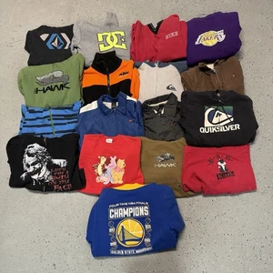 Vintage Youth Kids Boys Hoodie Lot Of 17 Sweatshirt M-XL Skate Nike Joker DC - Picture 1 of 24