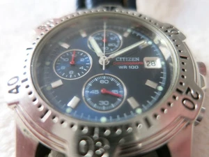Citizen Chrono WR 100, unisex, Lederband - Bild 1 von 3